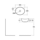 RAK Ceramics Shell 325mm Countertop Basin SHELBAS