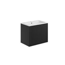 Anas Michelle 600mm Fluted Vanity Unit Matt Black