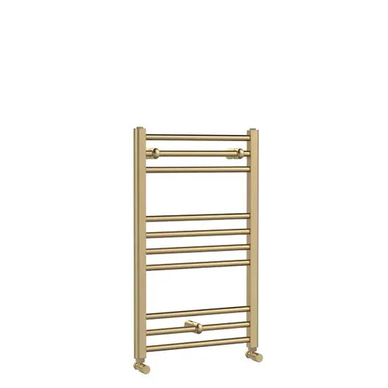 Essential Silea Straight Towel Warmer Brushed Brass