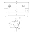 JTP Florentine 2 Outlets 2 Handle Bar Shower Valve - Chrome