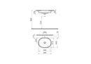 VitrA M-Line 595mm Countertop Basin 0 Tap holes 5942B003-1083