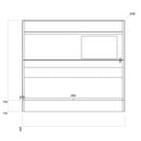 Anas Bella 896x800x448mm Floorstanding Unit With Countertop White PAINT-BELLA-900FLOORCAB-GWTE + BELLA-COUNTERTOP-900-GWTE