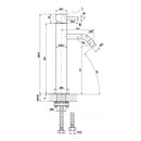 JTP Florence Single Lever Tall Basin Mixer Tap - Chrome