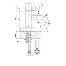 JTP Florence Mini Basin Mixer Tap without Pop Up Waste - Chrome