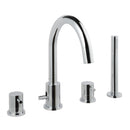 JTP Florence 4 Hole Bath Shower Mixer with Extractable Hose - Chrome
