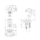 JTP Douche Set Single Lever With Temperature Control - Chrome