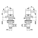 JTP Florence Panel Valve - 55mm Wide - Chrome