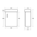 Anas Lanza 390x440x215mm Wall Mounted Vanity Unit White High Gloss LANZAWALL + LANZABASIN
