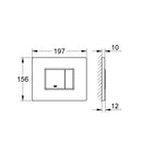 Grohe 0.82 Brushed Brass Gold 38732GN0 Plate Wc Frame Wall Hung Toilet Pan Soft Close Seat