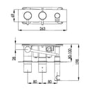 JTP Florence 2 Outlet Thermostatic Concealed Shower Valve with Handset - Chrome