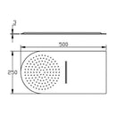 JTP Slimline Round Fixed Shower Head with Cascade Function - Chrome