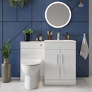 Anas Lili 590x810x445mm Floorstanding Unit With Basin White High Gloss 600CAB-LILI-WTE + THIN600BASIN