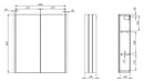 Tavistock Marston Double Door 600mm Bathroom Mirror Cabinet - Matt Dark Grey MSCAB60.DGM