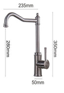 Retro Kitchen Traditional Mixer Tap Single Lever Swivel Spout