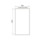 Anas S6 1400x800x6mm Square Edge Bath Screen Only Chrome LS099N