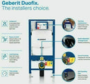 Geberit Duofix Up320 1.12m Sigma Cistern Concealed Wc Toilet Frame White Matt Coated Easy-to-clean Coated Gloss Chrome-plated Fluah Plate 111.383.00.3 + 115.883.JT.1