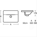 Armitage Shanks Edit S 400mm Wall Hung Basin 1 Tap Hole S080901