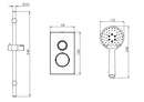 Tavistock Axiom Shower Kit with Single Function Valve Riser Rail & Three Function Shower Handset - Chrome SAX2316