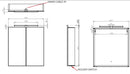 Tavistock Conduct Double Door 600mm x 650mm Bathroom Mirror Cabinet with LED Illuminated CO60AL