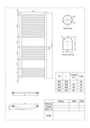 25mm Straight Towel Rail 300x1200mm Chrome 25STR312C