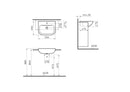 Vitra S20 550mm Washbasin 1 Tap Hole 5524B003-0001