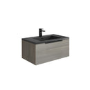Anas Angel 590x350x475mm Wall Mounted Vanity With Basin & Handle & Overflow - Melamine/Oak