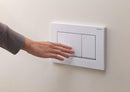 Geberit Sigma30 Matt White & Polished Chrome Dual Flush Plate