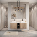 Anas Michelle 1400 Fluted Vanity Unitt With Storage & Worktop & Basin Reed Green