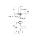 Grohe Eurosmart Cosmopolitan Two Handled Bath Filler Tap - Chrome 25128000