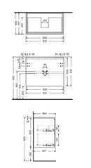 RAK Ceramics Wall Hung Vanity 80cm With Basin JOYWH080PWH + JOYDI08101WH