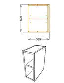 Anas Michelle 800mm Fluted Vanity Unit With Side Storage & Worktop & Basin Matt Black