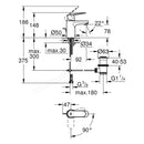 Grohe Eurosmart Cosmopolitan Basin Mixer Tap 1/2 S-SIZE Chrome 2337700E