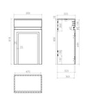 Anas Michelle 800mm Fluted Vanity Unit With Side Storage & Worktop & Basin Sonoma Oak
