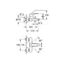 Grohe Eurostyle Cosmopolitan Single Lever Bath Shower Mixer Tap - Chrome 33591002