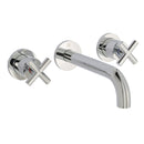 JTP Solex Crosshead 3 Hole Wall Mounted Basin Mixer Tap - Chrome 66089A