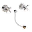 JTP Solex Concealed Valves with Slim Click Clack Exofil Bath Waste - Chrome