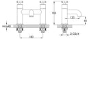JTP Solex Deck Mounted Crosshead Bath Filler Tap - Chrome