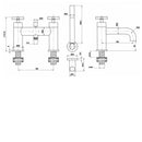 JTP Solex Deck Mounted Bath Shower Mixer Tap with Shower Kit - Matt Black