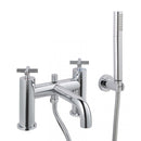 JTP Solex Deck Mounted Bath Shower Mixer Tap with Shower Kit - Chrome