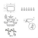 Armitage Shanks Contour 21 600mm Wall hung Basin 0 Tap Holes S215501