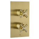 JTP Solex 2 Outlet Thermostatic Concealed Shower Valve - Brushed Brass