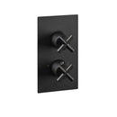 JTP Solex 2 Outlet Thermostatic Concealed Shower Valve - Matt Black