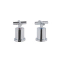 JTP Solex crosshead Deck Mounted Panel Valves (Pair) - Chrome