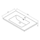 Anas Angel 790x475x397mm Wall Mounted Vanity With Basin Only Blue
