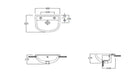 RAK Ceramics Compact 325mm Semi Recessed Basin 1 Tap Hole COM40SR1LH