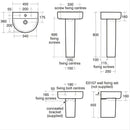 Ideal Standard Concept Arc 450mm Cloakroom Basin 1 Tap Hole - White E796601 + E784001