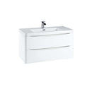 Anas Bella 896x450x448mm Wall Mounted Vanity With Basin White PAINT-BELLA-900WALLCAB-GWTE + BELLA-900BASIN