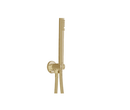 Anas Brushed Brass Gold Double Outlet Concealed Shower Thermostatic Valve 200mm Overhead