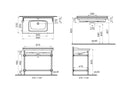 VitrA Valarte 995mm Vanity Basin 1 Tap Hole 7803B003-6175