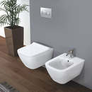 Rimless Wall Hung Pan Geberit Smyle Square Sigma Concealed Cistern Chrome Flush Plate 118.349.21.1